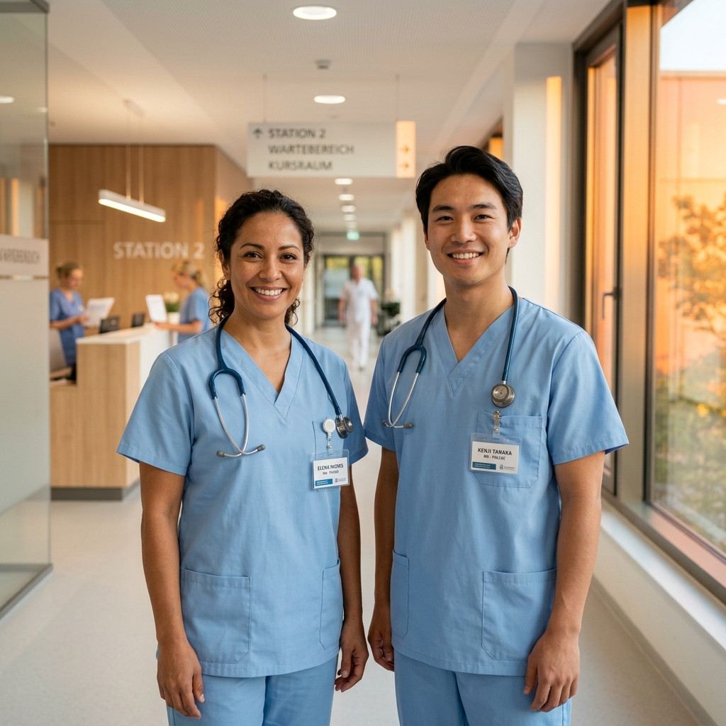 Luisa & Kenji - Placed Registered Nurses welcoming you to Germany